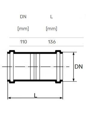 Vidaus kanalizacijos dviguba mova Ultra dB, Ø 110 mm 1 Vidaus kanalizacijos dviguba mova Ultra dB, Ø 110 mm 1
