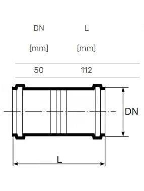 Vidaus kanalizacijos dviguba mova Ultra dB, Ø 50 mm 1