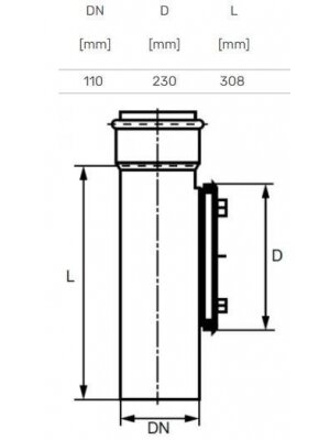 Vidaus kanalizacijos pravala Ultra dB, Ø 110 mm 1 Vidaus kanalizacijos pravala Ultra dB, Ø 110 mm 1
