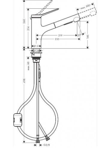 Virtuvinis maišytuvas Hansgrohe Zesis M33 74800000 1 Virtuvinis maišytuvas Hansgrohe Zesis M33 74800000 1