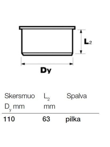 Vidaus kanalizacijos aklė Wavin, Ø 110 mm Vidaus kanalizacijos aklė Wavin, Ø 110 mm