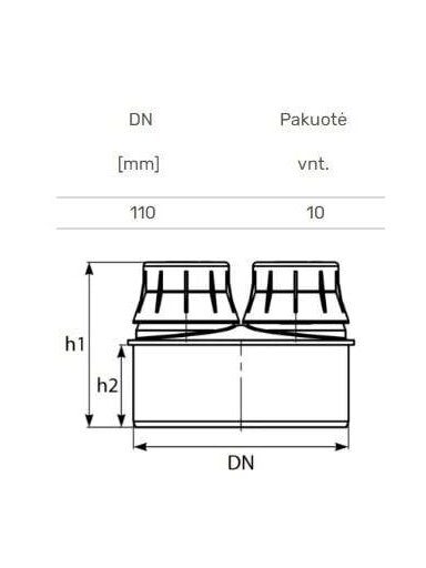 Vidaus kanalizacijos alsuoklis HTplus, Ø 110 mm