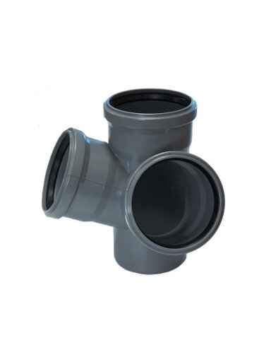Vidaus kanalizacijos keturšakis HTplus, Ø110/110/110 mm,67° Vidaus kanalizacijos keturšakis HTplus, Ø110/110/110 mm,67°