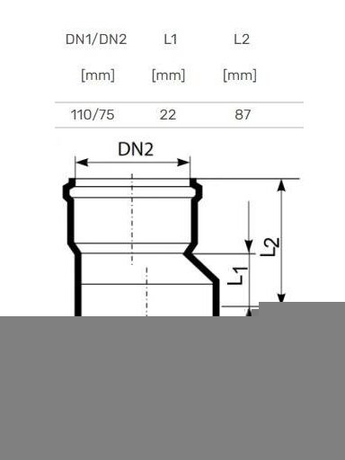 Vidaus kanalizacijos pereiga HTplus, Ø 75 / 110 mm Vidaus kanalizacijos pereiga HTplus, Ø 75 / 110 mm