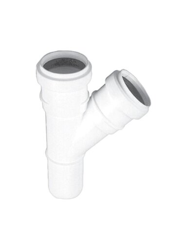 Vidaus kanalizacijos trišakis HTplus, Ø40/40 mm, 45°, baltas Vidaus kanalizacijos trišakis HTplus, Ø40/40 mm, 45°, baltas