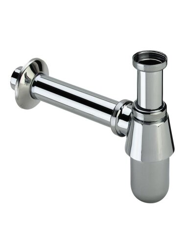 Viega butelinis praustuvo sifonas, be ventilio su vamzdeliu, 1 1/4 x 32, chromas