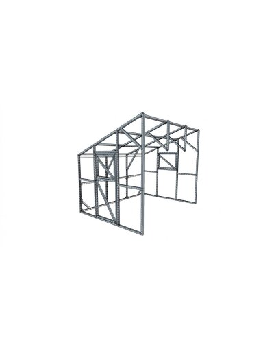Vienšlaitis šiltnamis 2300x3100 4 mm Vienšlaitis šiltnamis 2300x3100 4 mm