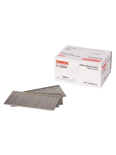 Vinys Dailylentėms Makita 16GA F-33964, 38 mm x 1.6 mm