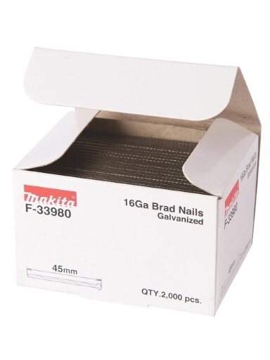 Vinys Dailylentėms Makita 16GA F-33980, 45 mm x 1.6 mm
