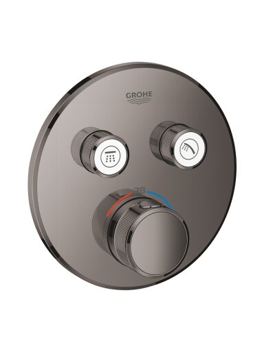 Virštinkinė dušo maišytuvo dalis Grohtherm SmartControl, 2 valdikliai, grafito spalva