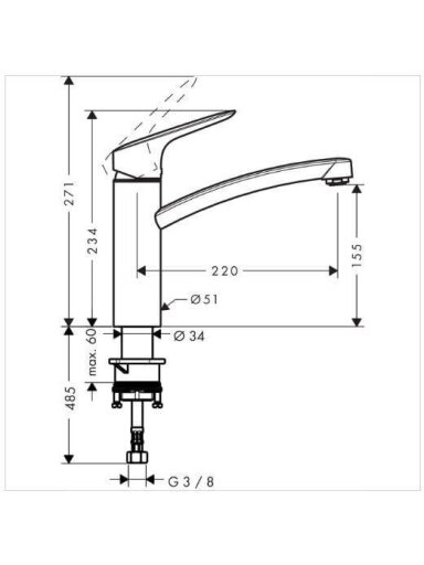 Virtuvinis maišytuvas Hansgrohe Logis 718320