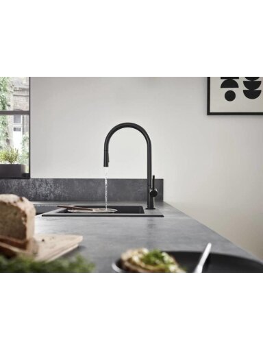 Virtuvinis maišytuvas Hansgrohe Talis M54 72800670, juodas