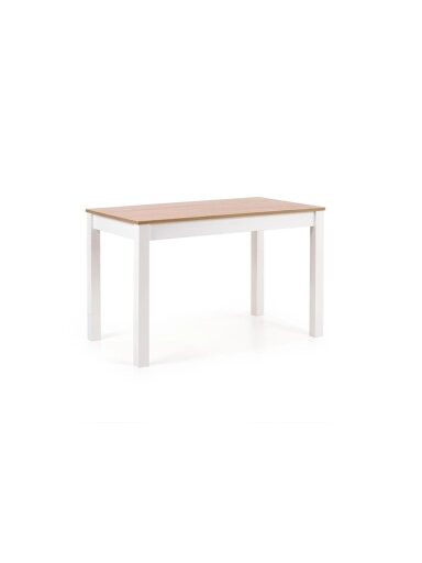 Virtuvinis stalas, rudas/baltas, 120 cm x 68 cm x 76 cm Virtuvinis stalas, rudas/baltas, 120 cm x 68 cm x 76 cm