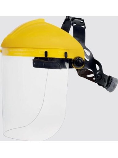 Visor holder Balbi 2 with visor, yellow, Delta Plus