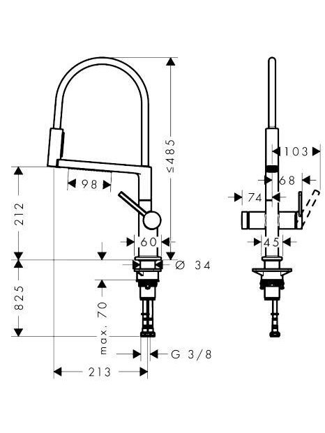 Virtuvinis maišytuvas Hansgrohe Talis Select M54, chromo 1 Virtuvinis maišytuvas Hansgrohe Talis Select M54, chromo 1