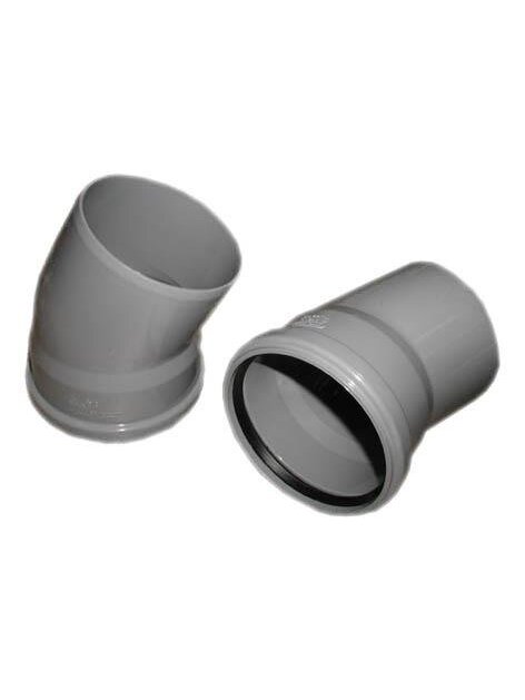 Vidaus kanalizacijos alkūnė Wavin, Ø 110 mm, 22° Vidaus kanalizacijos alkūnė Wavin, Ø 110 mm, 22°