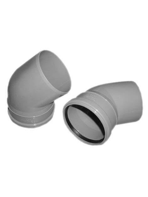 Vidaus kanalizacijos alkūnė Wavin, Ø 110 mm, 45°