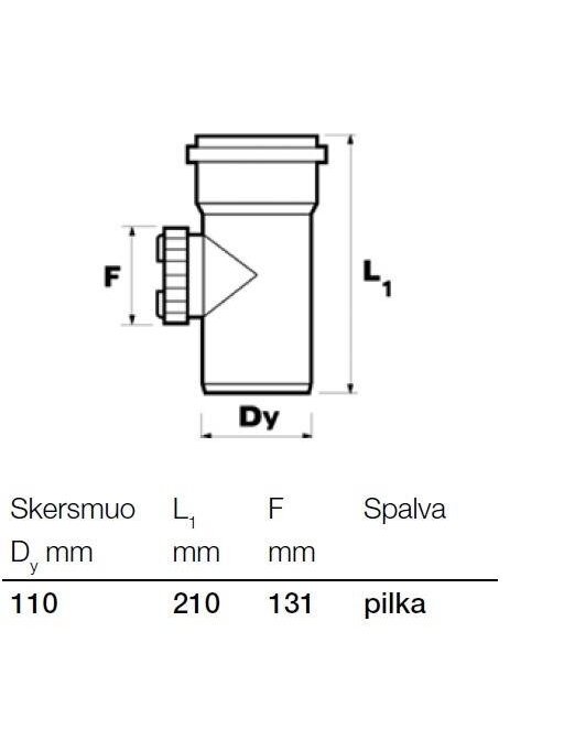Vidaus kanalizacijos pravala Wavin, Ø 110 mm 1 Vidaus kanalizacijos pravala Wavin, Ø 110 mm 1