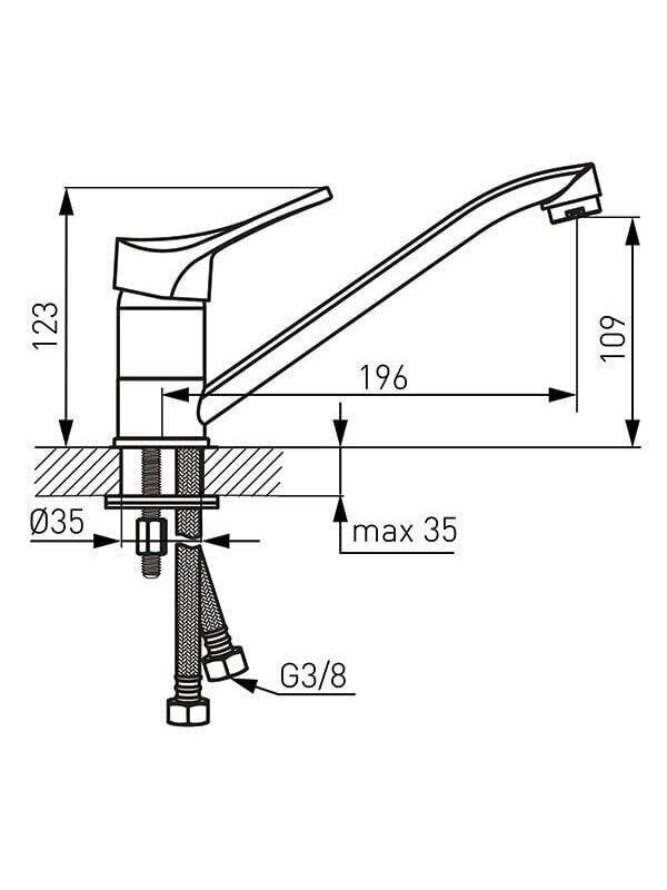 Virtuvinis maišytuvas Ferro Petite BPT4, chromo 1 Virtuvinis maišytuvas Ferro Petite BPT4, chromo 1