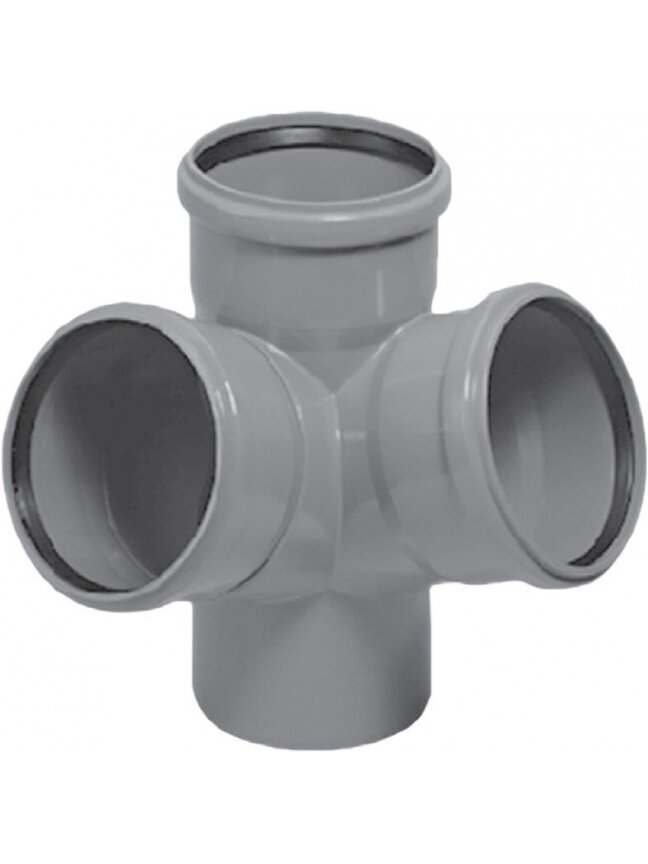 Vidaus kanalizacijos keturšakis HTplus, Ø110/110/110 mm,67° Vidaus kanalizacijos keturšakis HTplus, Ø110/110/110 mm,67°