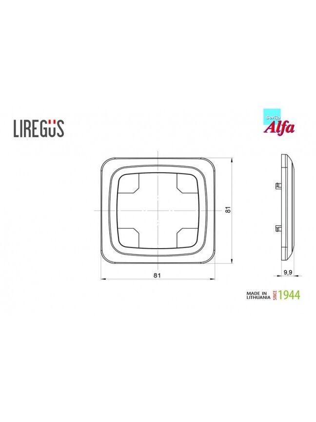 Vienvietis rėmelis LIREGUS ALFA, smėlio spalvos 1