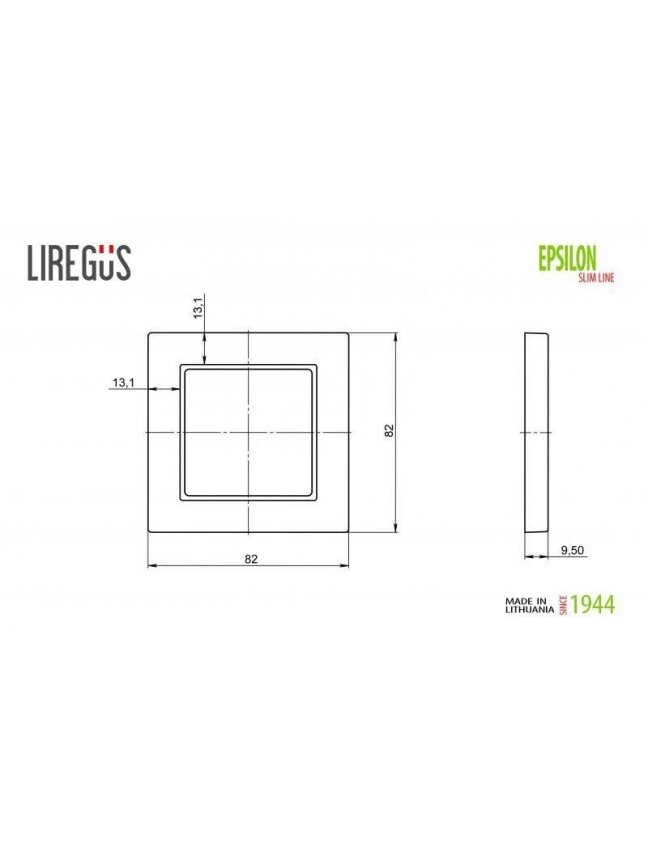 Vienvietis rėmelis LIREGUS EPSILON, metalo spalvos 1 Vienvietis rėmelis LIREGUS EPSILON, metalo spalvos 1
