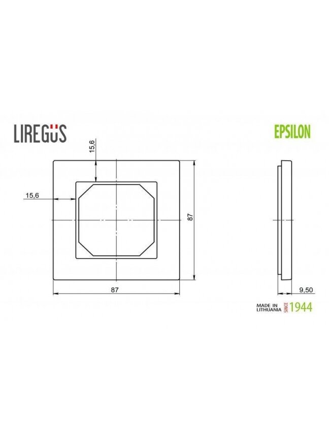 Vienvietis rėmelis LIREGUS EPSILON, natūralus ąžuolas 2