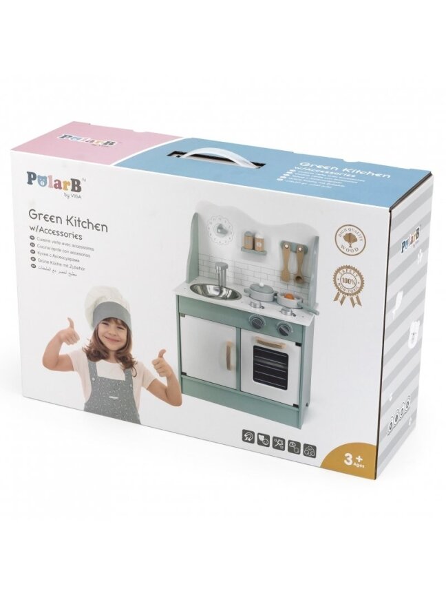 VIGA PolarB medinė virtuvė su Eco Green priedais 9 VIGA PolarB medinė virtuvė su Eco Green priedais 9