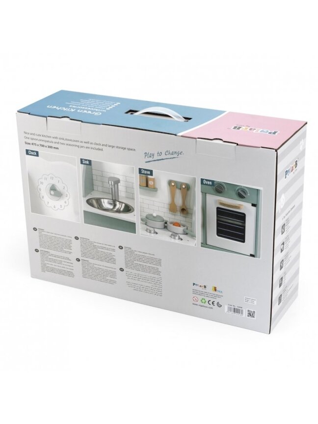 VIGA PolarB medinė virtuvė su Eco Green priedais 10 VIGA PolarB medinė virtuvė su Eco Green priedais 10