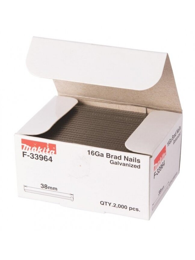 Vinys Dailylentėms Makita 16GA F-33964, 38 mm x 1.6 mm 1 Vinys Dailylentėms Makita 16GA F-33964, 38 mm x 1.6 mm 1
