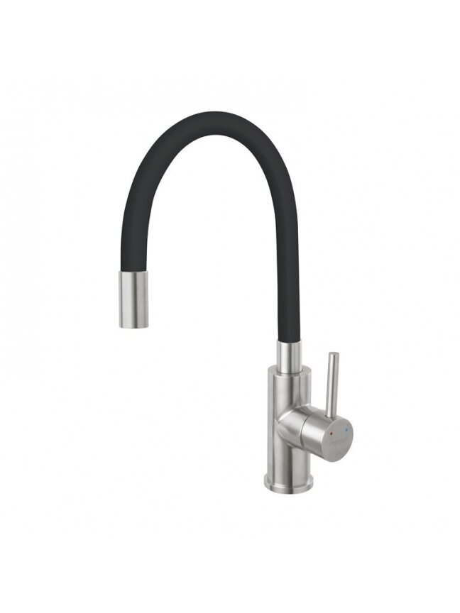 Virtuvinis maišytuvas Ferro Zorba Inox BZR4BSS, juodas Virtuvinis maišytuvas Ferro Zorba Inox BZR4BSS, juodas