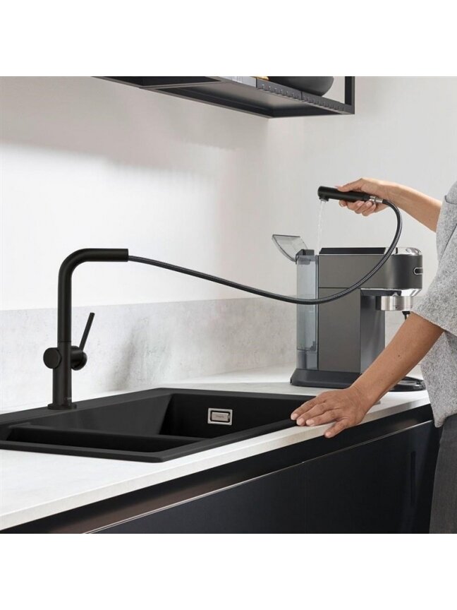 Virtuvinis maišytuvas Hansgrohe Talis M54 72808670, juodas 2