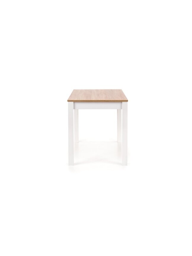 Virtuvinis stalas, rudas/baltas, 120 cm x 68 cm x 76 cm 2 Virtuvinis stalas, rudas/baltas, 120 cm x 68 cm x 76 cm 2
