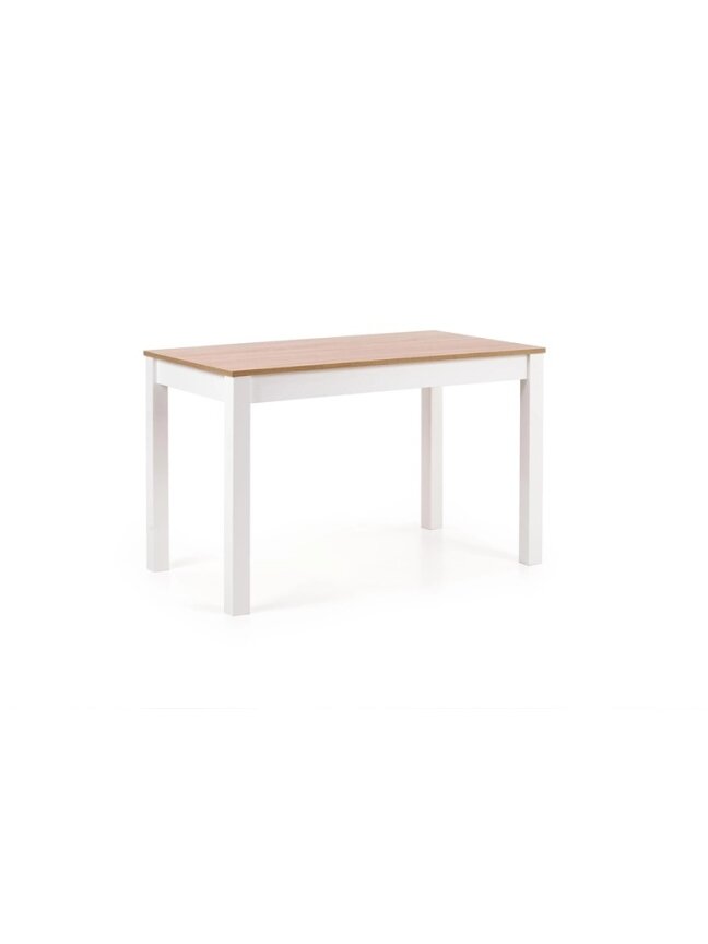 Virtuvinis stalas, rudas/baltas, 120 cm x 68 cm x 76 cm Virtuvinis stalas, rudas/baltas, 120 cm x 68 cm x 76 cm