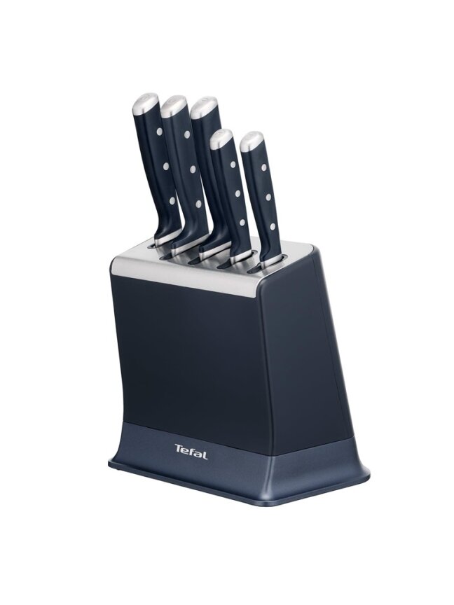 Virtuvinių peilių komplektas, su stovu Tefal EverSharp 5 vnt Virtuvinių peilių komplektas, su stovu Tefal EverSharp 5 vnt