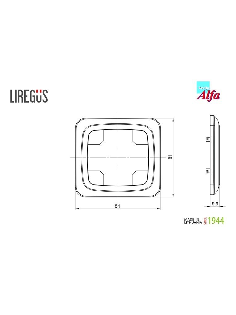 Vienvietis rėmelis LIREGUS ALFA, smėlio spalvos 1