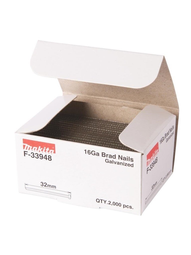 Vinys Dailylentėms Makita 16 GA F-33948, 32 mm x 1.6 mm 1 Vinys Dailylentėms Makita 16 GA F-33948, 32 mm x 1.6 mm 1