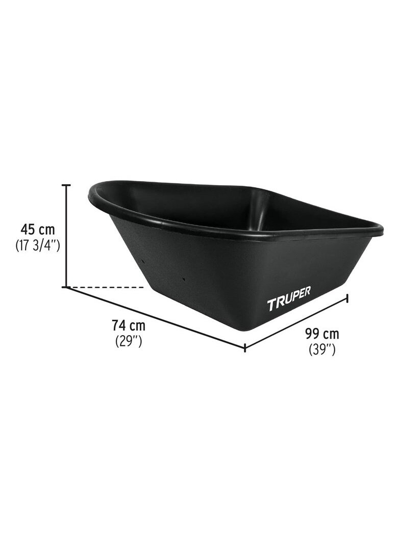 Vienaratis karutis Truper 11777, plienas, juoda, 120 l 1 Vienaratis karutis Truper 11777, plienas, juoda, 120 l 1