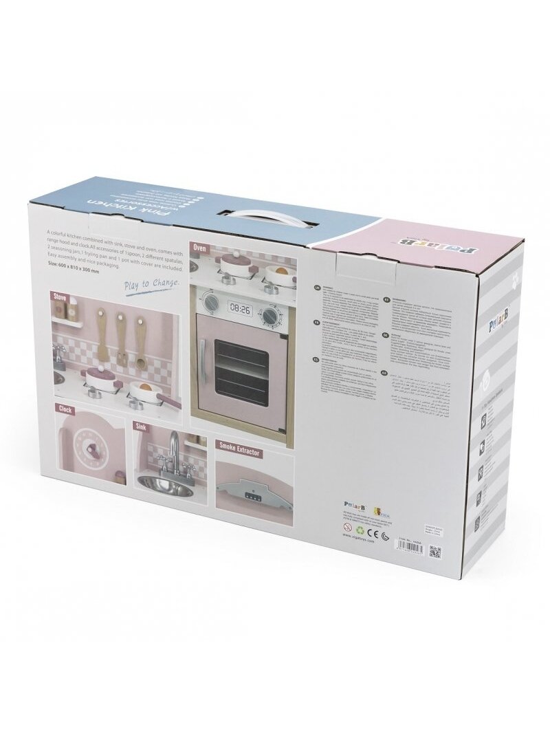 VIGA PolarB Virtuvė su priedais Sidabrinė - Rožinė 4 VIGA PolarB Virtuvė su priedais Sidabrinė - Rožinė 4