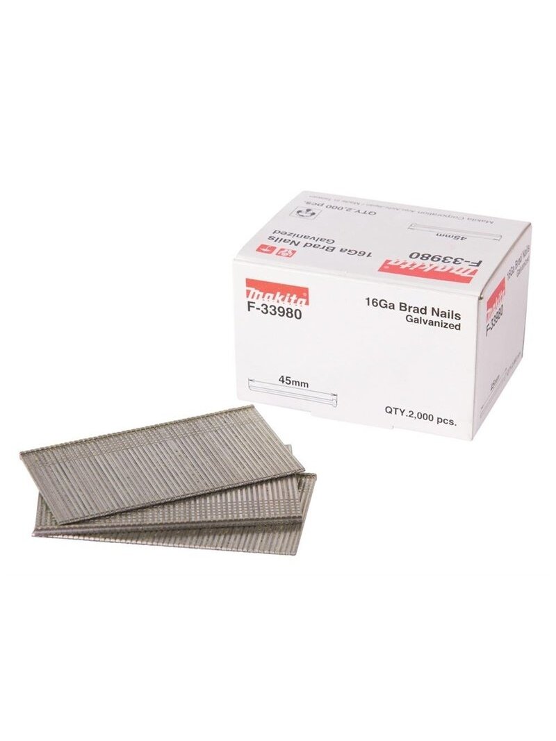 Vinys Dailylentėms Makita 16GA F-33980, 45 mm x 1.6 mm Vinys Dailylentėms Makita 16GA F-33980, 45 mm x 1.6 mm