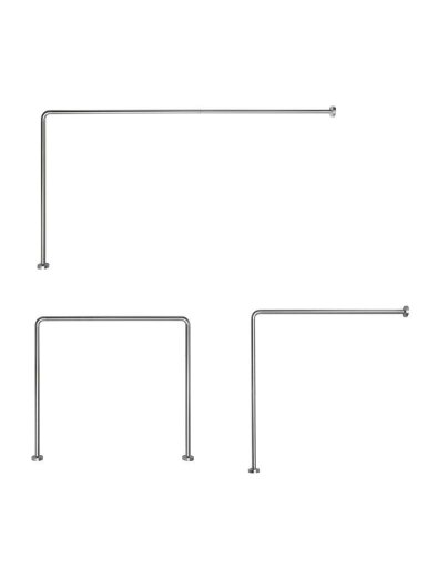 Vonios karnizas Gedy TANG8011310, chromo, 170 x 80 cm Vonios karnizas Gedy TANG8011310, chromo, 170 x 80 cm