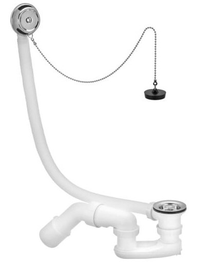 Vonios sifonas Viega, 540 mm, su grandinėle Vonios sifonas Viega, 540 mm, su grandinėle