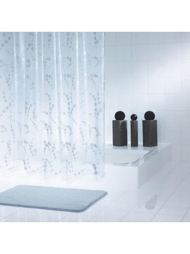 Vonios užuolaida RIDDER DOTS SILVER 32377, 200×180 cm Vonios užuolaida RIDDER DOTS SILVER 32377, 200×180 cm