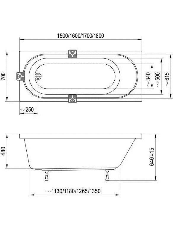 VONIA RAVAK VICTORY 180X70 BALTA 2 VONIA RAVAK VICTORY 180X70 BALTA 2