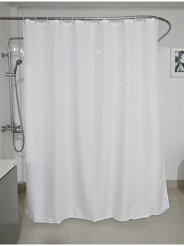 Vonios užuolaida Ridder, balta, 200 cm x 180 cm Vonios užuolaida Ridder, balta, 200 cm x 180 cm