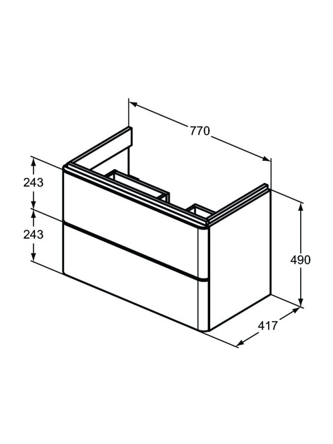 Vonios spintelė IDEAL STANDARD Adapto 77 Y2 3 Vonios spintelė IDEAL STANDARD Adapto 77 Y2 3