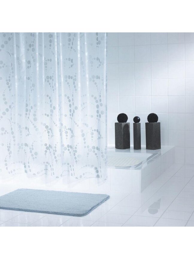 Vonios užuolaida RIDDER DOTS SILVER 32377, 200×180 cm 1 Vonios užuolaida RIDDER DOTS SILVER 32377, 200×180 cm 1