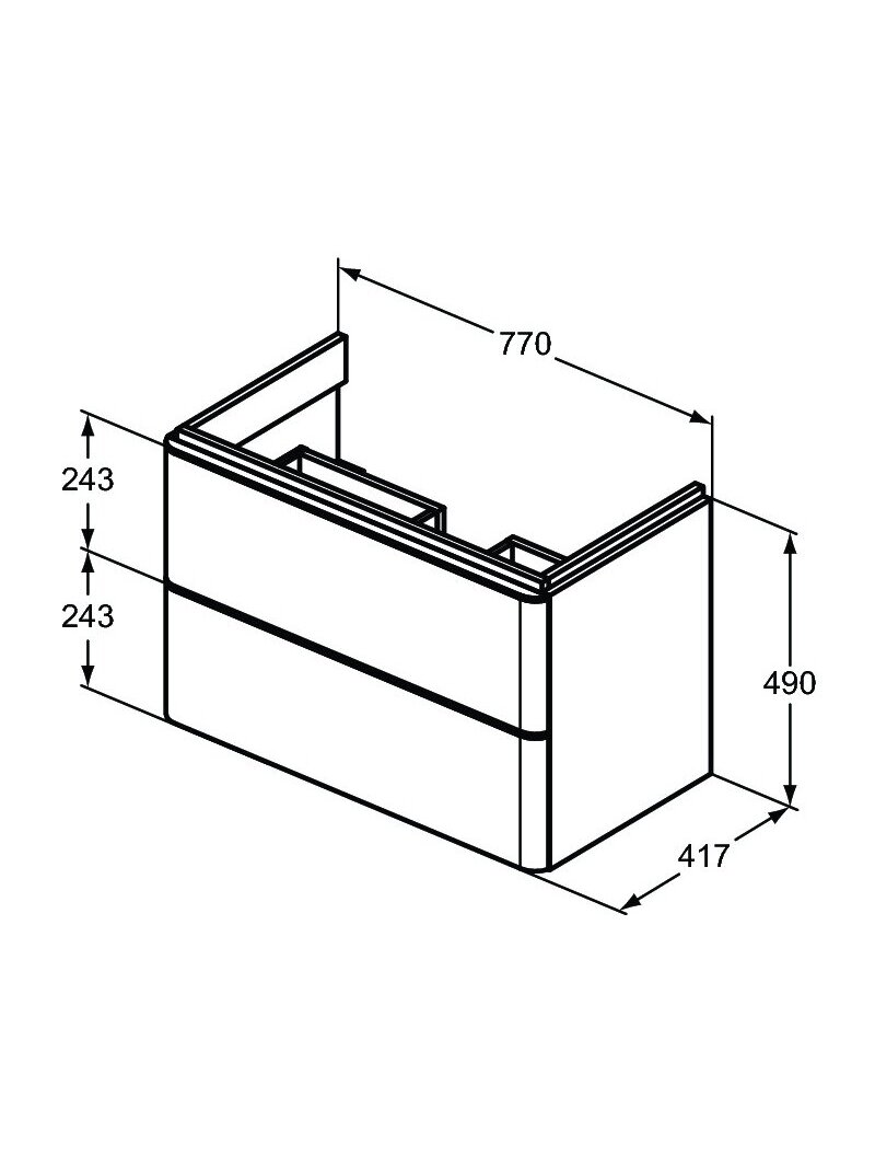 Vonios spintelė IDEAL STANDARD Adapto 77 Y2 3 Vonios spintelė IDEAL STANDARD Adapto 77 Y2 3