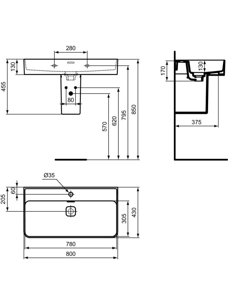 Vonios spintelė IDEAL STANDARD Adapto 77 Y2 su praustuvu Strada II 7 Vonios spintelė IDEAL STANDARD Adapto 77 Y2 su praustuvu Strada II 7