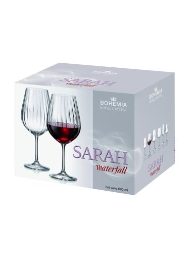 Vyno taurės BOHEMIA ROYAL CRYSTAL SARAH, 690 ml, 6 vnt.